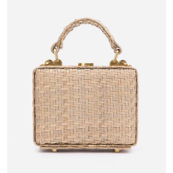 Brandon Blackwood Straw Wicker MINI KENDRICK TRUNK Gen 1 - Picture 2 of 10